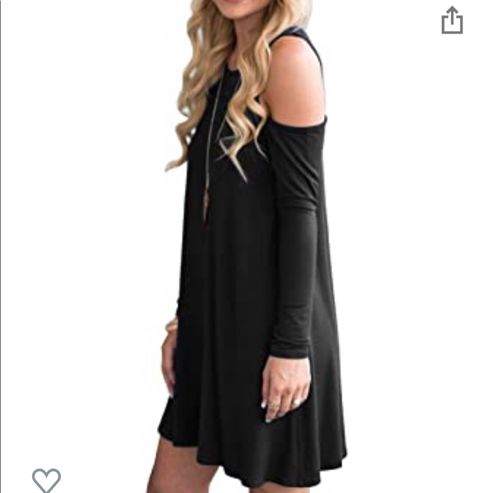 Women's Long Sleeve Cold Shoulder T-Shirt Dress